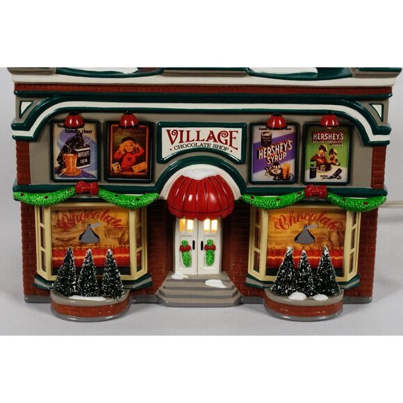 Department 56 Hershey's Chocolate Shop Original Snow Village #54913 Lighted COA - Picture 6 of 13